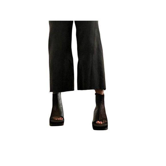 4CCCCEES Black/Gold Mesh Platform Ankle Boots Open Toe Side Zip NWOB EU 40 US 9 - Picture 3 of 15